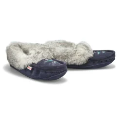 Womens 658 L Rabbit Fur Moccasin - Navy -Softmoc https3A2F2Fwww.softmoc.com2FItems2Fimages2F6582520L XX4.jpg 640x