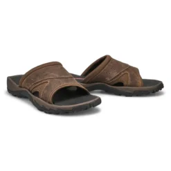 Mens Barry Casual Slide Sandal - Brown -Softmoc https3A2F2Fwww.softmoc.com2FItems2Fimages2FBARRY BRN XX4.jpg 640x