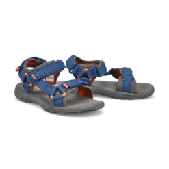 Boys Benny Sport Sandal - Navy/Orange -Softmoc https3A2F2Fwww.softmoc.com2FItems2Fimages2FBENNY NVYORNG XX4.jpg 640x