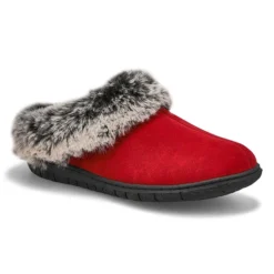 Womens Beth Open Back Slipper - Burgundy