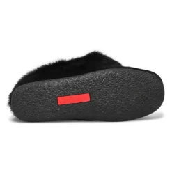 Womens Cute 5 Rabbit Fur Moccasin - Black -Softmoc https3A2F2Fwww.softmoc.com2FItems2Fimages2FCUTE5 BKBK XX3.jpg 640x