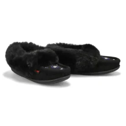 Womens Cute 5 V3 Faux Fur Vegan Moc - Black/Black -Softmoc https3A2F2Fwww.softmoc.com2FItems2Fimages2FCUTE5 V3 BKBK XX4.jpg 640x