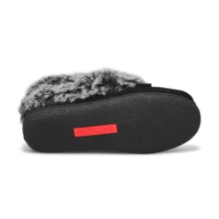 Girls Cute 6 Jr Faux Rabbit Fur Moccasin -Black -Softmoc https3A2F2Fwww.softmoc.com2FItems2Fimages2FCUTE6 JR BLK XX3.jpg 640x