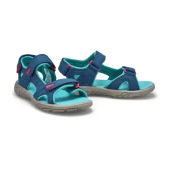 Girls Daisy Sport Sandal - Navy/Turquoise -Softmoc https3A2F2Fwww.softmoc.com2FItems2Fimages2FDAISY NVYTRQ XX4.jpg 640x
