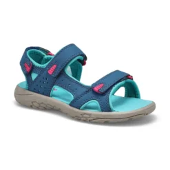 Girls Daisy Sport Sandal - Navy/Turquoise