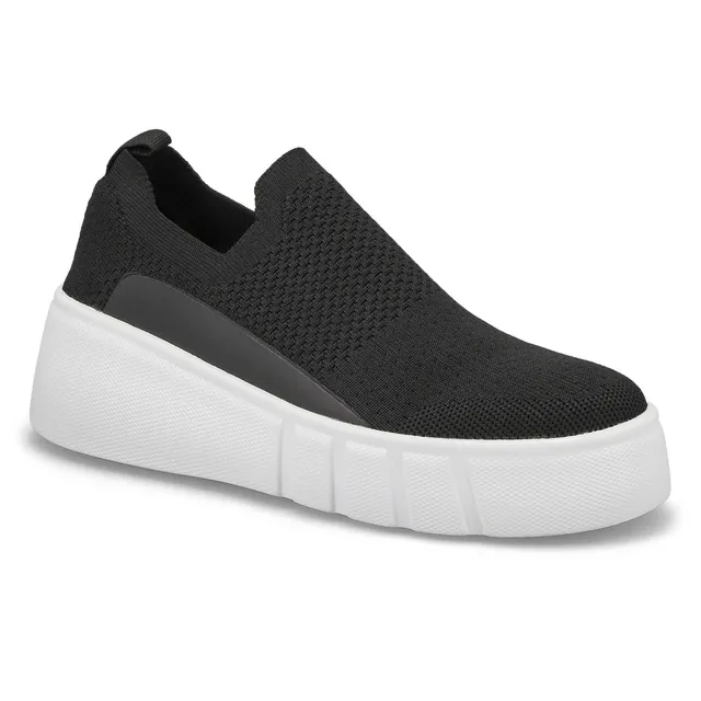 Womens Daley Platform Fashion Sneaker-Black White 1 Womens Daley Platform Fashion Sneaker-Black White