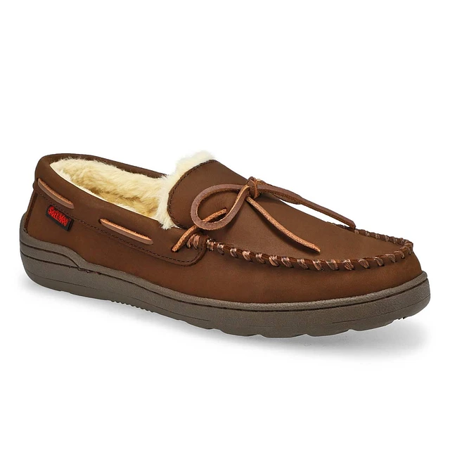 Mens Danny Lined Moccasin -Crazyhorse Leather/Brn 1 Mens Danny Lined Moccasin -Crazyhorse Leather/Brn