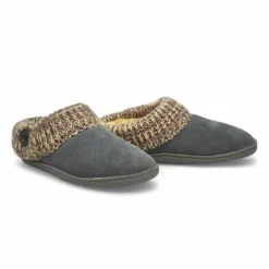 Womens Dini Memory Foam Slipper - Grey -Softmoc https3A2F2Fwww.softmoc.com2FItems2Fimages2FDINI GRY XX4.jpg 640x