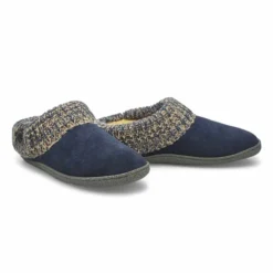 Womens Dini Memory Foam Slipper - Navy -Softmoc https3A2F2Fwww.softmoc.com2FItems2Fimages2FDINI NVY XX4.jpg 640x