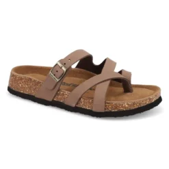 Womens Elanor Thong Sandal - Taupe/Nubuck