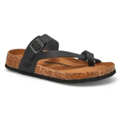 Lds Electra Memory Foam Thong Sandal-Blk
