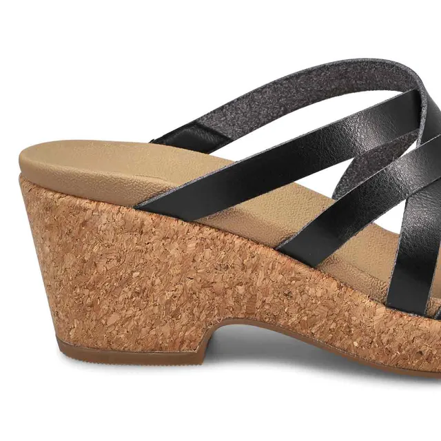 Womens Hillary Wedge Sandal - Black 3 Womens Hillary Wedge Sandal - Black - Image 3