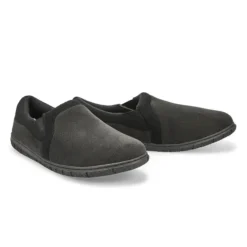 Mens Jacob Memory Foam Slipper - Black -Softmoc https3A2F2Fwww.softmoc.com2FItems2Fimages2FJACOB BLK XX4.jpg 640x
