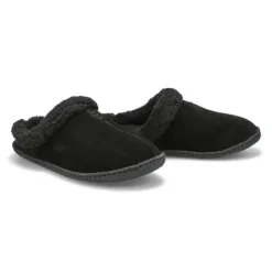 Womens Jupiter Open Back Slipper - Black/Black -Softmoc https3A2F2Fwww.softmoc.com2FItems2Fimages2FJUPITER BKBK XX4.jpg 640x