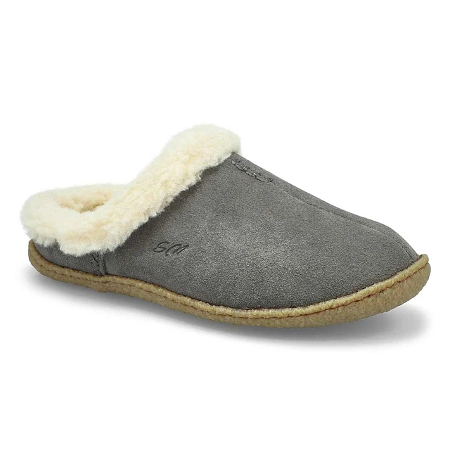 Womens Jupiter Open Back Slipper - Grey 1 Womens Jupiter Open Back Slipper - Grey