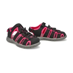 Girls Kayla Fisherman Sandal - Black/Pink -Softmoc https3A2F2Fwww.softmoc.com2FItems2Fimages2FKAYLA BLKPNK XX4.jpg 640x