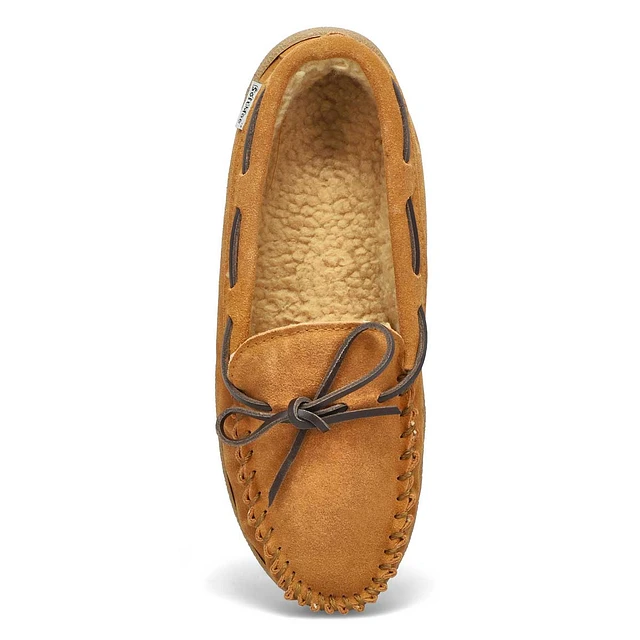 Mens Louie Lined Suede Moccasin - Chestnut 2 Mens Louie Lined Suede Moccasin - Chestnut - Image 2
