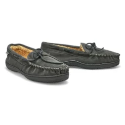 Mens Louie Lined Suede Moccasin - Grey -Softmoc https3A2F2Fwww.softmoc.com2FItems2Fimages2FLOUIE GRY XX4.jpg 640x