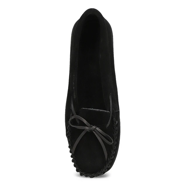 Womens Natasha Suede Moccasin - Black 2 Womens Natasha Suede Moccasin - Black - Image 2