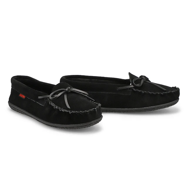Womens Natasha Suede Moccasin - Black 4 Womens Natasha Suede Moccasin - Black - Image 4