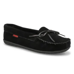 Womens Natasha Suede Moccasin - Black