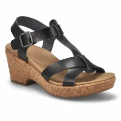 Womans Paola Wedge Sandal - Black