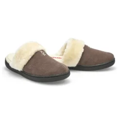 Womens Pauline Open Back Slipper - Grey -Softmoc https3A2F2Fwww.softmoc.com2FItems2Fimages2FPAULINE GRY XX4.jpg 640x
