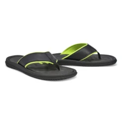 Mens Roland Thong Sandal - Black/Lime -Softmoc https3A2F2Fwww.softmoc.com2FItems2Fimages2FROLAND BLKLM XX4.jpg 640x