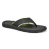 Mens Roland Thong Sandal - Black/Lime