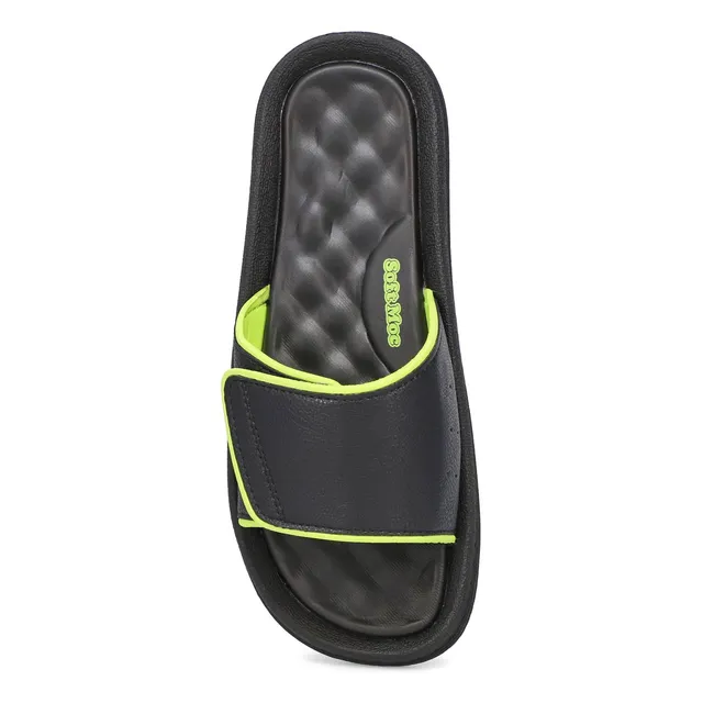 Mens Rory Slide Sandal - Black/Lime 2 Mens Rory Slide Sandal - Black/Lime - Image 2