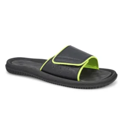 Mens Rory Slide Sandal - Black/Lime