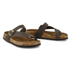 Womens Sabrina Memory Foam Sandal - Brown -Softmoc https3A2F2Fwww.softmoc.com2FItems2Fimages2FSABRINA BRNCRZ XX4.jpg 640x
