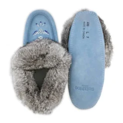 Womens SF600 Rabbit Fur Moccasin - Light Blue -Softmoc https3A2F2Fwww.softmoc.com2FItems2Fimages2FSF600 CI XX3.jpg 640x