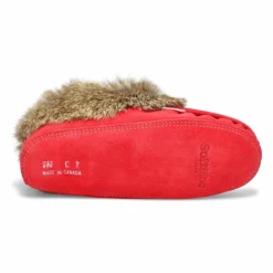 Womens SF600 Rabbit Fur Moccasin - Red -Softmoc https3A2F2Fwww.softmoc.com2FItems2Fimages2FSF600 RED XX3.jpg 640x