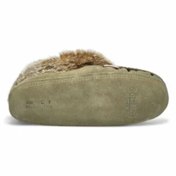 Womens SF600 Rabbitr Fur Moccasin - Sage -Softmoc https3A2F2Fwww.softmoc.com2FItems2Fimages2FSF600 SAG XX3.jpg 640x