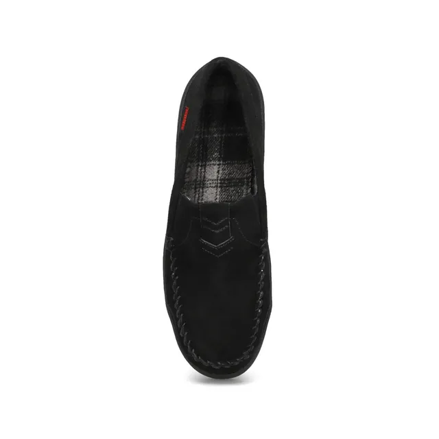Mens Theon Suede Moccasin - Black 2 Mens Theon Suede Moccasin - Black - Image 2